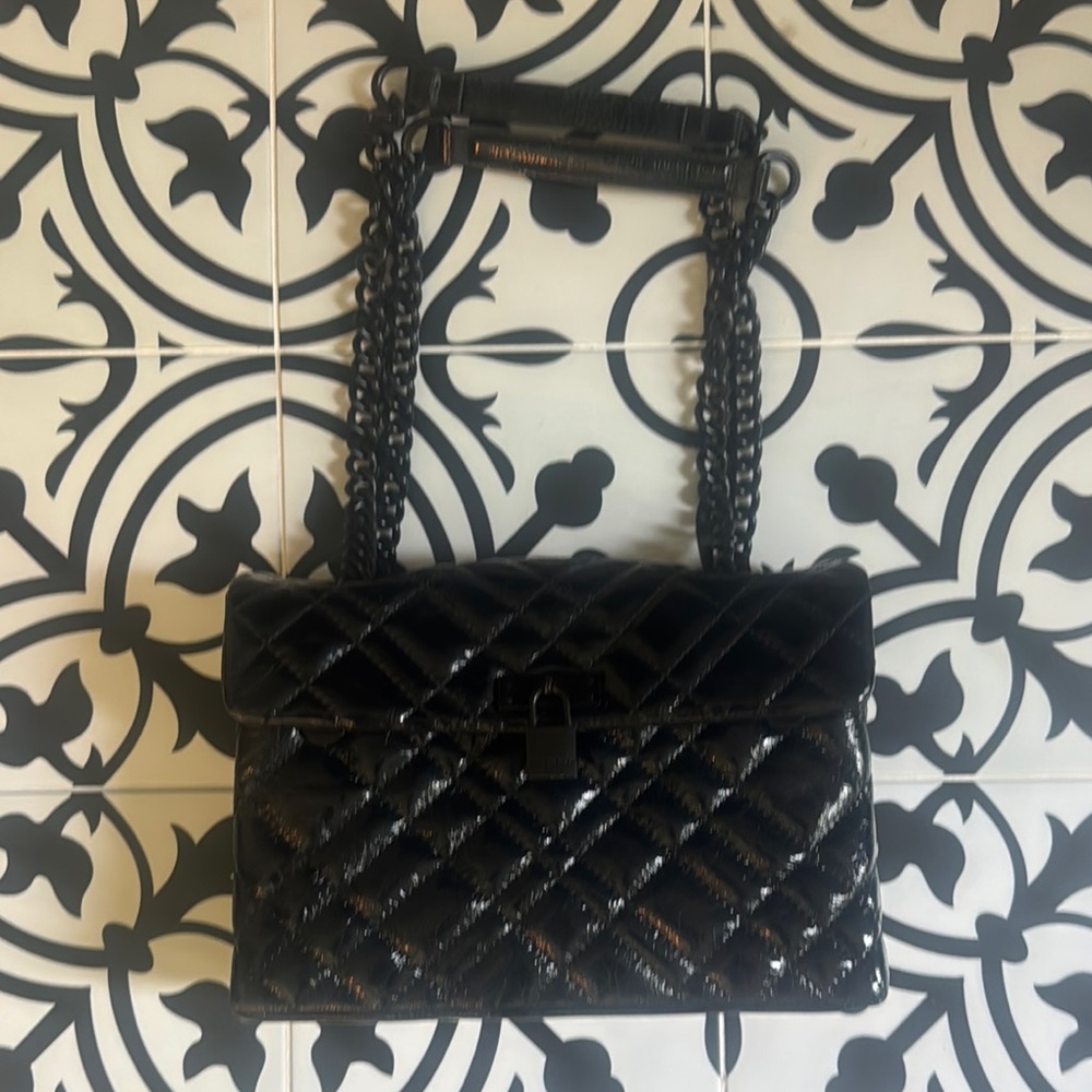 Kurt Geiger Black Quilted Shoulder Bag